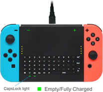 FYOUNG Wireless Keyboard Compatible with Nintendo Switch/Switch OLED, Wireless Gamepad Chatpad Message Keyboard for Switch, 2.4G USB Rechargable Handheld Remote Control Keyboard with a 2.4G Receiver - The Gadget Collective