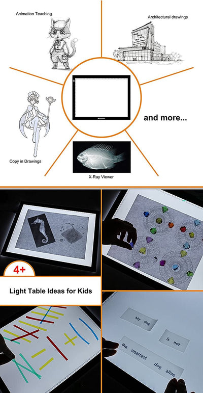 GAOMON B4 Size LED Light Box 5MM Ultrathin Light Pad USB Art Tracing Board for Sketch and Copy - GB4 - The Gadget Collective