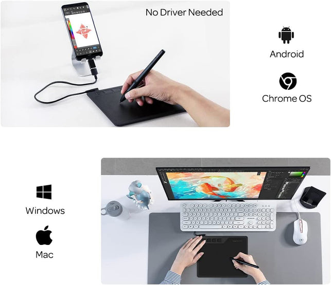 GAOMON S620 6.5 X 4 Inches Pen Tablet 8192 Levels Pressure Graphic Tablet with 4 Express Keys and Battery-Free Pen for Drawing & Playing OSU - The Gadget Collective