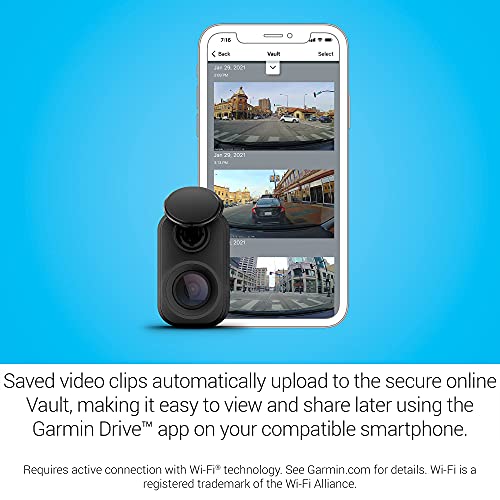 Garmin Dash Cam Mini 2, 1080p, 140-degree FOV, Incident Detection Recording and Signature Series Cloth - The Gadget Collective