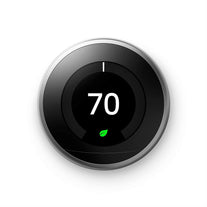 Google Nest Learning Thermostat - Programmable Smart Thermostat for Home - 3Rd Generation Nest Thermostat - Works with Alexa - Stainless Steel - The Gadget Collective
