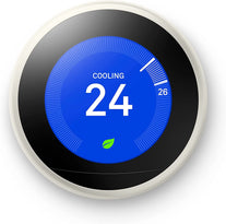 Google Nest Learning Thermostat - Programmable Smart Thermostat for Home - 3Rd Generation Nest Thermostat - Works with Alexa - White - The Gadget Collective