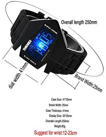 Gosasa Men Sports Military Watches Digital Airplane Shaped LED Colorful Light Watches - The Gadget Collective