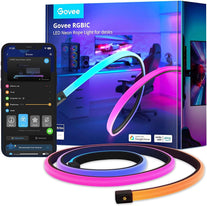 Govee RGBIC Gaming Lights, 3M Neon Rope Lights Soft Lighting for Gaming Desk, LED Strip Lights Syncing with Razer Chroma, Smart App Control, Support Cutting, Music Sync, Adapter (Only 2.4G Wi-Fi) - The Gadget Collective