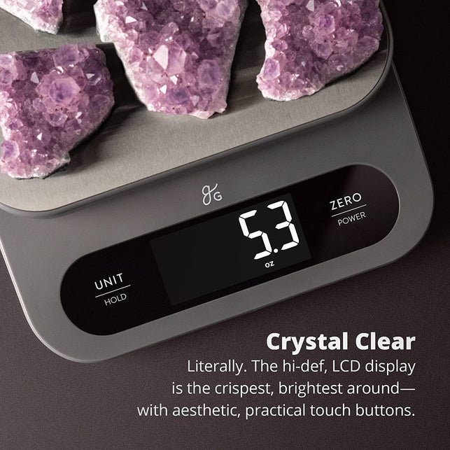 Greater Goods High Capacity Kitchen Scale - a Premium Food Scale That Weighs in Grams & Ounces W/ a 22 Pound Capacity | Feat. a Hi-Def LCD Screen and Stainless Steel Platform | Designed in St. Louis - The Gadget Collective