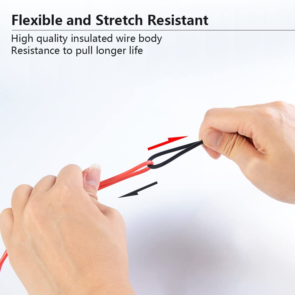 Electrical Multimeter Test Leads Set with Alligator Clips Test Hook Test Probes Lead Professional Kit 1000V 10A CAT.II