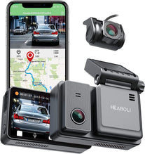 Heaboli 4K Dual Dash Cam Front and Rear, Wi-Fi GPS, Dash Camera for Cars with 3 Inches IPS Touch Screen, Car Camera Driving Recorder with Night Vision, Parking Mode - The Gadget Collective