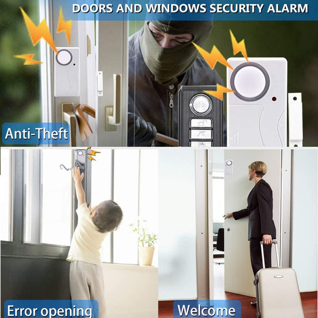 HENDUN Wireless Door Alarm with Remote, Windows Open Alarms,Home Security Sensor, Pool Alarm for Kids Safety, Prevent Robbery (2 Pack) - The Gadget Collective