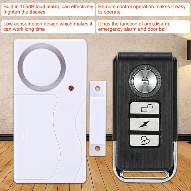 HENDUN Wireless Door Alarm with Remote, Windows Open Alarms,Home Security Sensor, Pool Alarm for Kids Safety, Prevent Robbery (2 Pack) - The Gadget Collective