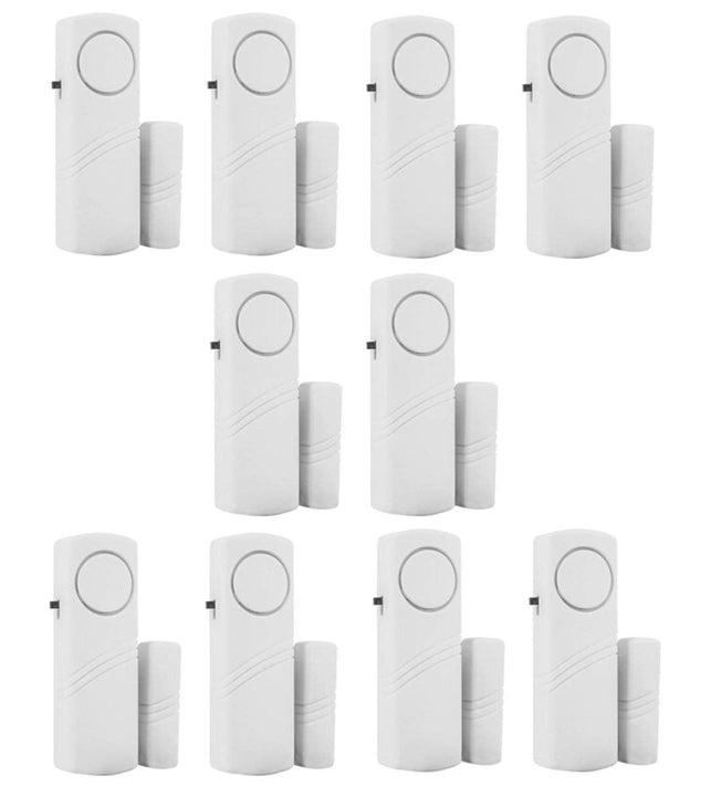 Hiistar Personal Security Window & Door Alarm Bell | Wireless Sensor Door Window Burglar Alarm | Pack of 10 - The Gadget Collective