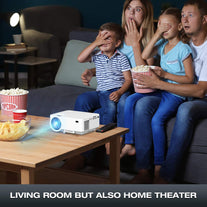 Hompow Mini Projector 5500L Movie Projector, Smartphone Portable Video Projector 1080P Supported and 176" Display, Compatible with TV Stick/HDMI/VGA/U - The Gadget Collective