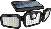 HOORAY Solar Lights Outdoor - 800Lumens 74 LED Wireless Motion Sensor Light,3 Adjustable Heads,270°Wide Angle Illumination,Ip65 Waterproof, Security LED Flood Light for Porch Garden Patio Driveway Pathway - The Gadget Collective