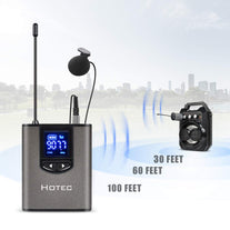 Hotec Dual Wireless Lapel/Lavalier Microphone and Headset Microphone System with Mini Rechargeable Receiver, For Recording and Live Performances (H-U2 - The Gadget Collective