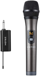 Hotec UHF Wireless Dynamic Handheld Microphone with Rechargeable 1/4” Output Mini Portable Receiver for Live Performance Over PA, Mixer, Speaker (H-U0 - The Gadget Collective