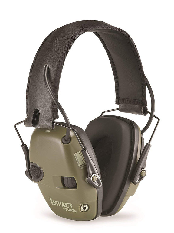 Howard Leight by Honeywell Impact Sport Sound Amplification Electronic Shooting Earmuff, Classic Green (R-01526) - The Gadget Collective