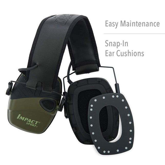 Howard Leight by Honeywell Impact Sport Sound Amplification Electronic Shooting Earmuff, Classic Green (R-01526) - The Gadget Collective