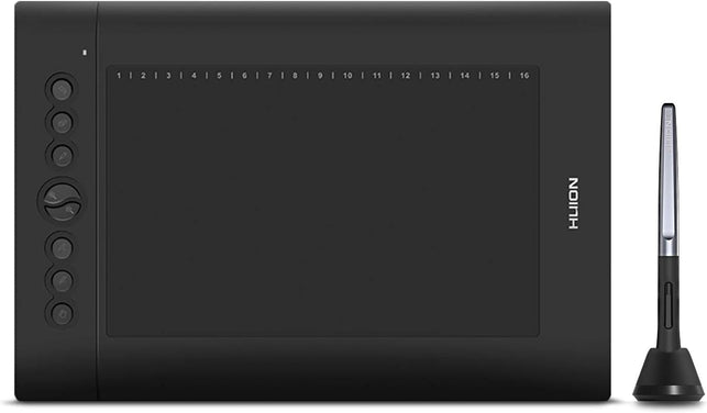 HUION H610 Pro V2 Graphic Drawing Tablet Android Supported Pen Tablet Tilt Function Battery-Free Stylus 8192 Pen Pressure with 8 Express Keys - The Gadget Collective