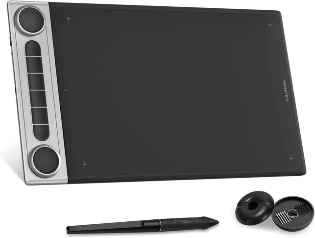 HUION Inspiroy Dial 2 Bluetooth Wireless Graphics Drawing Tablet with Dual Dials Battery-Free Stylus PW517 for Digital Art and Graphics Design, Compatible with Mac, Windows, Linux, Android - The Gadget Collective