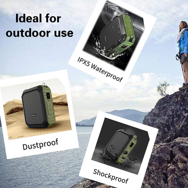 HW HAOWORKS 18W Wireless Bluetooth Waterproof Voice Amplifier Portable Headset Microphone with Speaker Small Personal Microphone for Teachers, Outdoors - The Gadget Collective