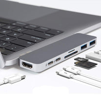 HyperDrive USB C Hub, Best Type-C Duo Adapter 50Gbps MacBook Pro 2018 2017 2016 13