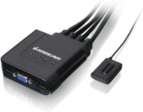 IOGEAR 4-Port USB VGA Cable KVM Switch with Cables and Remote, GCS24U - The Gadget Collective
