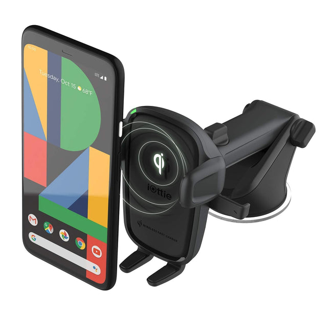 iOttie Wireless Car Charger Easy One Touch Wireless 2 Qi Charging Dashboard Phone Mount for iPhone, Samsung Galaxy, Huawei, LG, Smartphones - The Gadget Collective