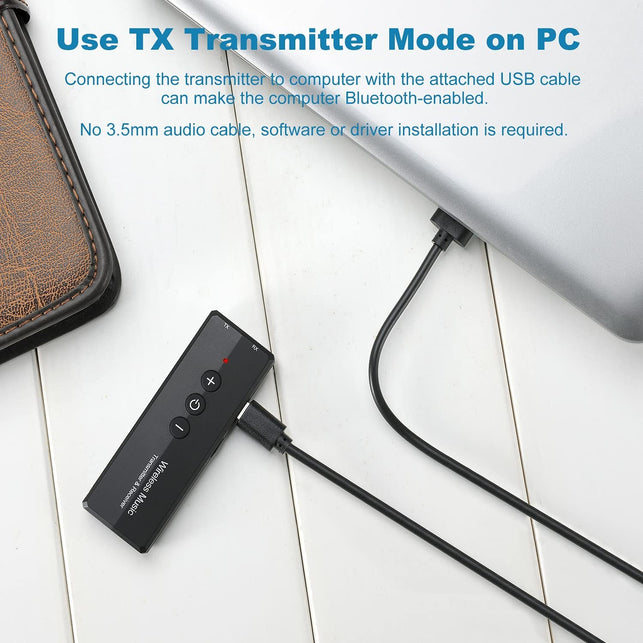 Isobel Bluetooth 5.0 Transmitter Receiver 3-In-1, Isobel Wireless 3.5Mm Audio Adapter for TV PC Headphones Home Sounds System Car/Cd-Like Voice Enjoyment - The Gadget Collective