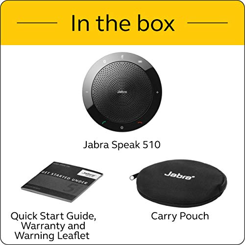 Jabra Speak 510 Wireless Bluetooth Speaker for Softphone and Mobile Phone – Easy Setup, Portable Speaker for Holding Meetings Anywhere with Outstanding Sound Quality - The Gadget Collective