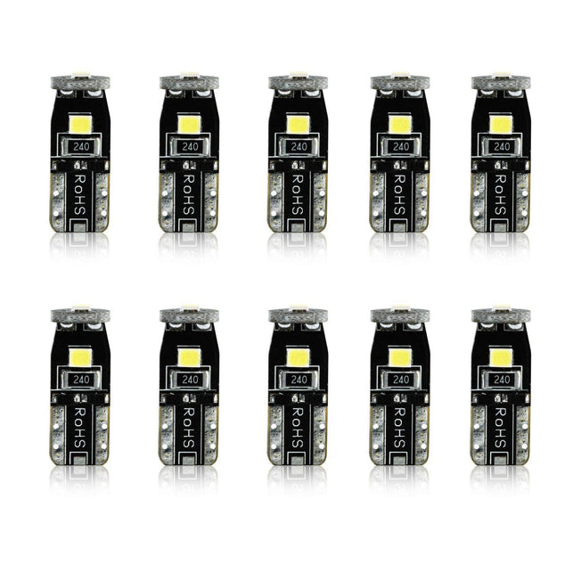 JDM ASTAR 10pcs Super Bright 194 168 175 2825 T10 PX Chipsets LED Bulbs,Xenon White (Best Value on the market) - The Gadget Collective