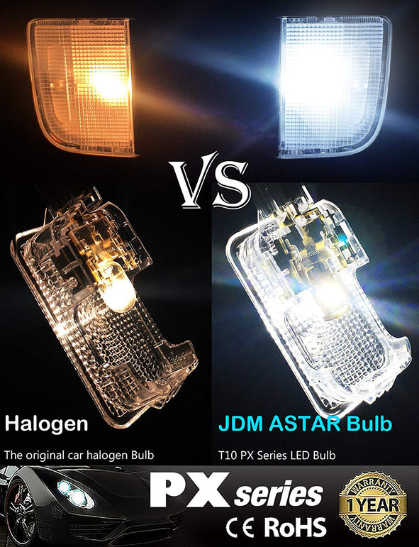 JDM ASTAR 10pcs Super Bright 194 168 175 2825 T10 PX Chipsets LED Bulbs,Xenon White (Best Value on the market) - The Gadget Collective