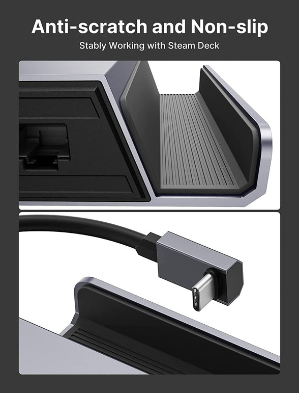 JSAUX Docking Station Compatible with Steam Deck, 5-In-1 Steam Deck Dock with HDMI 2.0 4K@60Hz, 100Mbps Ethernet, Dual USB-A 2.0 and Full Speed Charging USB-C Port for Valve Steam Deck-Hb0602 - The Gadget Collective