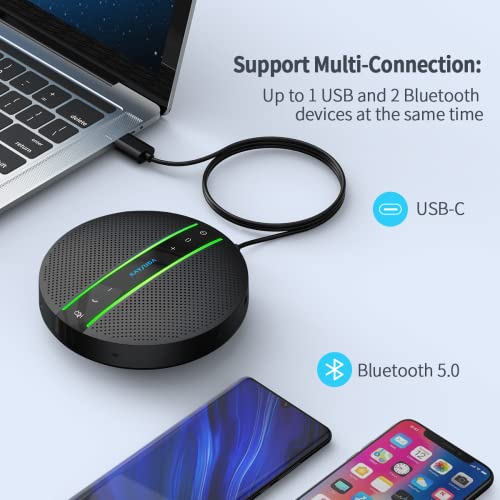 Kaysuda Bluetooth Conference Speakerphone Wireless Microphone and Speaker for Mobile Phone and Computer, USB Office Speakerphone for Skype, Zoom - The Gadget Collective