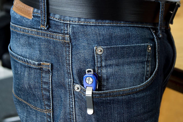 Keysmart Rugged - Multi-Tool Key Holder with Bottle Opener and Pocket Clip (Up to 14 Keys, Blue) - The Gadget Collective