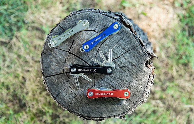 Keysmart Rugged - Multi-Tool Key Holder with Bottle Opener and Pocket Clip (Up to 14 Keys, Blue) - The Gadget Collective