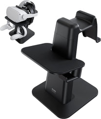 KIWI Design Upgraded VR Stand for Quest 2 /Quest/Psvr 2 /Rift S/Valve Index/Hp Reverb G2 VR Headset and Touch Controllers, VR Headset Stand and Controller Holder Mount Station (Black) - The Gadget Collective