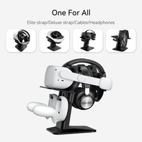 KIWI Design Upgraded VR Stand for Quest 2 /Quest/Psvr 2 /Rift S/Valve Index/Hp Reverb G2 VR Headset and Touch Controllers, VR Headset Stand and Controller Holder Mount Station (Black) - The Gadget Collective