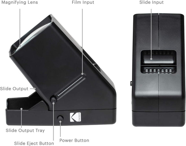 KODAK 35Mm Slide and Film Viewer - Battery Operation, 3X Magnification, LED Lighted Viewing – for 35Mm Slides & Film Negatives - The Gadget Collective