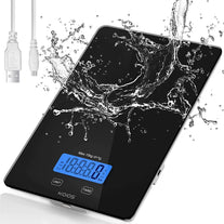 KOIOS Food Scale, 33Lb/15Kg Digital Kitchen Scale for Food Ounces and Grams Cooking Baking, 1G/0.1Oz Precise Graduation, Waterproof Tempered Glass, USB Rechargeable, 6 Weight Units, Tare Function - The Gadget Collective