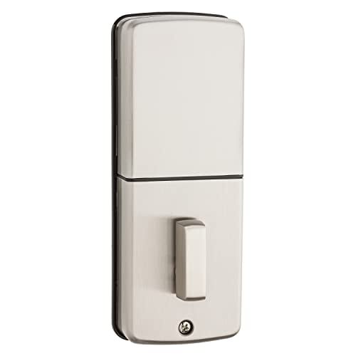 Kwikset 99070-101 Powerbolt2 Door Lock Single Cylinder Electronic Keyless Entry Deadbolt Featuring SmartKey Security in Satin Nickel - The Gadget Collective