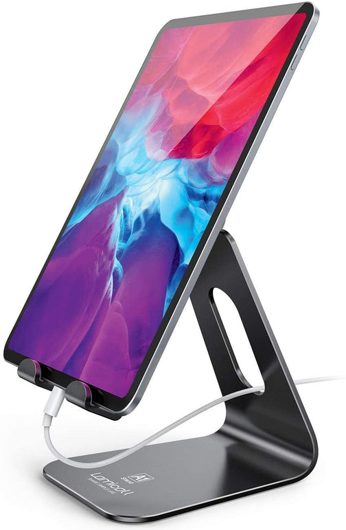 Lamicall Tablet Stand Multi-Angle, Tablet Holder - Desktop Adjustable Dock Cradle Compatible with Tablets Such as Ipad Air Mini Pro, Phone 13 Pro 12 Mini 11 XS Max XR X 6 7 8 plus (4-13 Inch), Black - The Gadget Collective