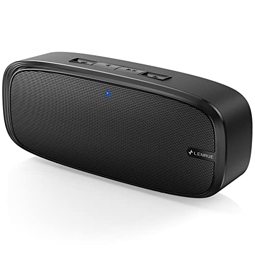 LENRUE Bluetooth Speaker, Wireless Portable Speaker with Loud Stereo Sound, Rich Bass, 12-Hour Playtime, Built-in Mic. Perfect for iPhone, Samsung and More - The Gadget Collective