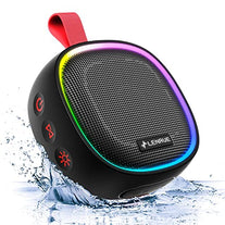 LENRUE F9 Bluetooth Shower Speaker, IPX7 Waterproof Portable Speaker with TWS RGB Lights, Wireless for Bike Kayak Pool Beach Outdoor (Black) - The Gadget Collective