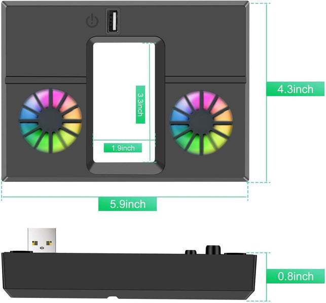 Linkstyle Upgraded Vertical Cooling Fan for Xbox Series X, USB Powered Cooling Stand Cooling System Accessories with RGB Color LED Light Dual Fans and External USB Port Only for Xbox Series X Console - The Gadget Collective