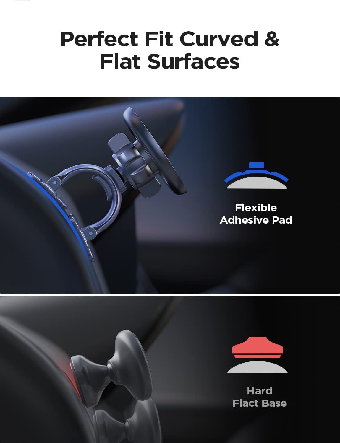 LISEN Phone Holders for Your Car [Enjoy Never Blocking] Car Phone Holder  Mount [Easily Install] Cell Phone Holder for Car Compatible for iPhone 15  14