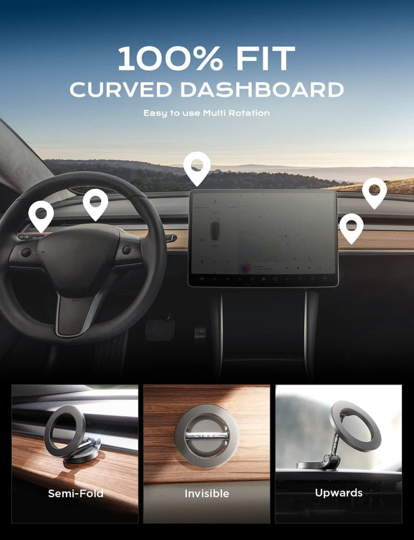 LISEN for Magsafe Car Mount Holder [20 Strongest Magnets] Magnetic Phone Car Mount, Hands Free Iphone Car Holder Dashboard Phone Holder for Cars Fit for Iphone 14 13 12 Pro Max plus Mini Magsafe Case - The Gadget Collective