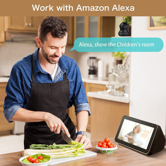 Little elf Camera, 720P Indoor Security Camera for Baby / Elder, Pet Camera with Motion Detection, Night Vision, 2-Way Audio, 360 Degree Wireless Camera, WiFi Camera Work with Alexa, APP - The Gadget Collective