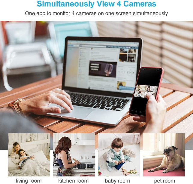 Little elf Camera, 720P Indoor Security Camera for Baby / Elder, Pet Camera with Motion Detection, Night Vision, 2-Way Audio, 360 Degree Wireless Camera, WiFi Camera Work with Alexa, APP - The Gadget Collective