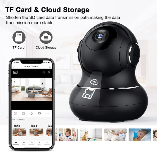 Little elf Camera, 720P Indoor Security Camera for Baby / Elder, Pet Camera with Motion Detection, Night Vision, 2-Way Audio, 360 Degree Wireless Camera, WiFi Camera Work with Alexa, APP - The Gadget Collective