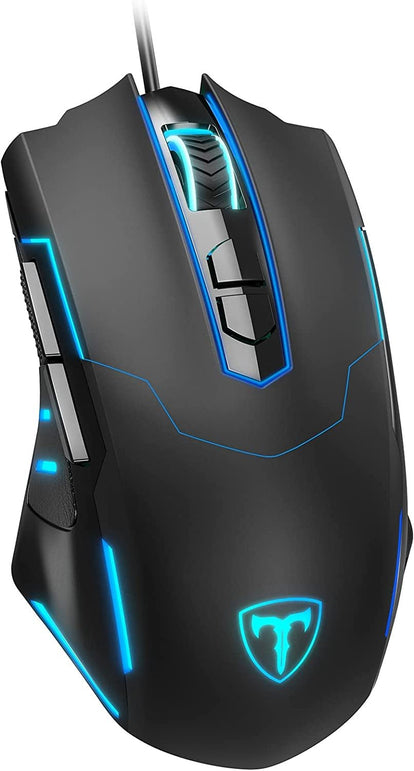 Lizsword Wired Gaming Mouse, PC Gaming Mice [Breathing RGB LED] [Plug Play] High-Precision Adjustable 7200 DPI, 7 Programmable Buttons, Ergonomic Computer USB Mouse for Windows/Pc/Mac/Laptop Gamer - The Gadget Collective