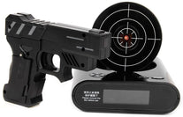 Lock N' load Gun alarm clock/target alarm clock/creative clock - Black - The Gadget Collective